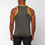 G-Force Tank // Charcoal + Yellow (S)