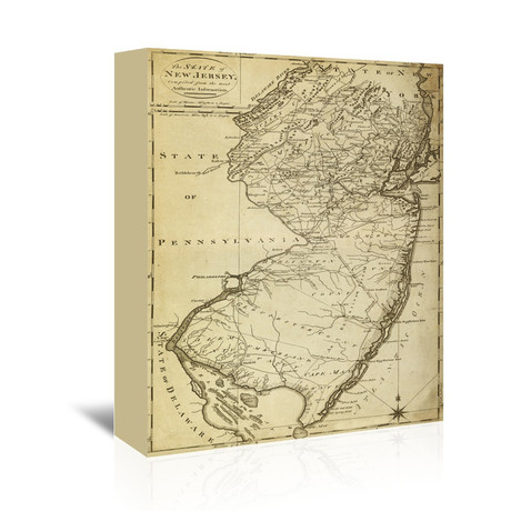 New Jersey // Panoramic Map (16"L x 20"W x 1.5"D)