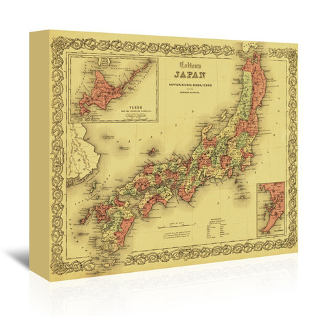 Japan // Panoramic Map (16"L x 20"W x 1.5"D)