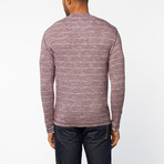 Stripes End-On-End Henley // Berry (L)