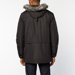 Rip Stop Hooded Jacket // Charcoal (L)