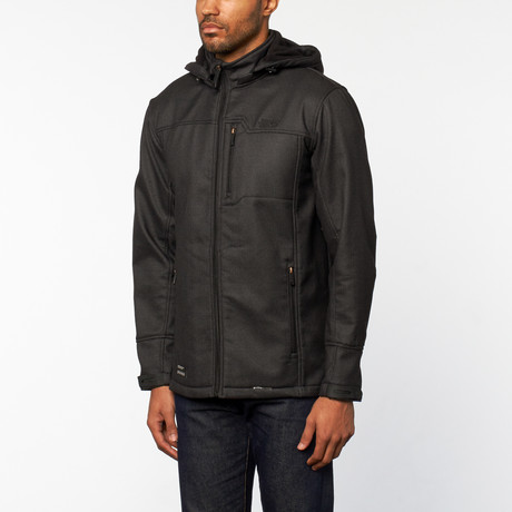 Herringbone Fleece Jacket // Navy (S)