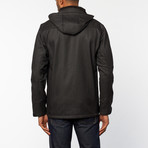 Herringbone Fleece Jacket // Navy (S)