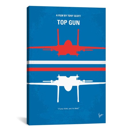Top Gun Minimal Movie Poster // Chungkong (18"W x 26"H x 0.75"D)