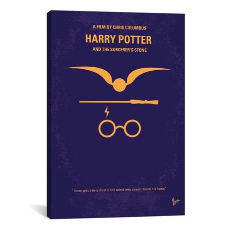 Harry Potter And The Sorcerer's Stone Minimal Movie Poster // Chungkong (26"W x 40"H x 1.5"D)