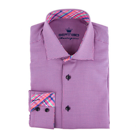Marco Button-Up // Fuchsia Pattern (S)