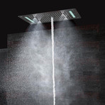 5 Function Ceiling Mount LED Large Shower Set