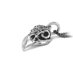 Tribal Eagle Skull Necklace (Bronze // 24" Gunmetal Chain)