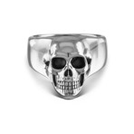 Skull Ring // White Bronze (Size 4.5)