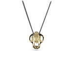 Cougar Skull Necklace (Bronze // 24" Gunmetal Chain)