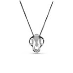 Cougar Skull Necklace (Bronze // 24" Gunmetal Chain)