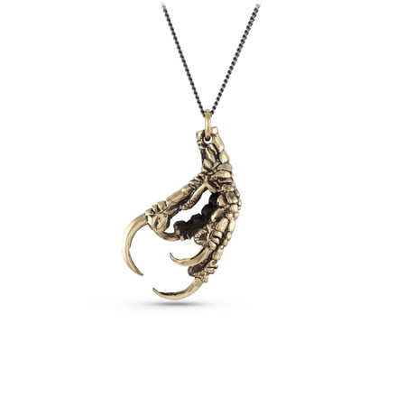 Crow Claw Necklace // Bronze (20")