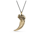 Bear Claw Necklace (Bronze // 20" Gunmetal Chain)