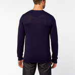 Merino Wool Sweater // Navy (2XL)