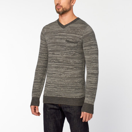 Digital Merino Wool Sweater // Grey Pattern (XS)