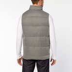 Campbell Down Reversible Vest // Blue + Grey (S)