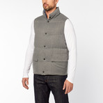 Campbell Down Reversible Vest // Blue + Grey (S)