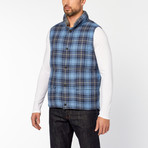 Campbell Down Reversible Vest // Blue + Grey (S)