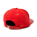 The Bar 6-Panel Hat // Red + Gold