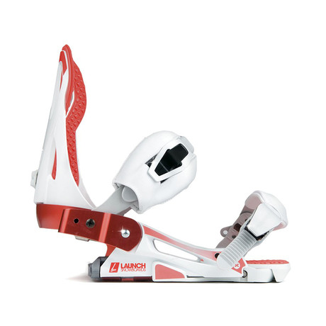 Launch TM Beyond Series Snowboard Binding // White + Red (Medium)