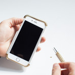 iPhone Case // Brass + White (iPhone 6)