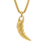 18k Gold Plated Horn Pendant