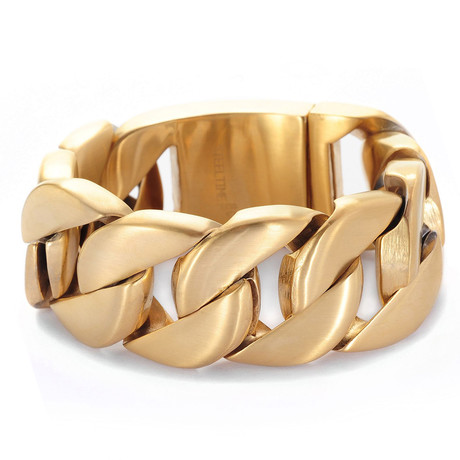 18k Gold Plated Thick Bracelet
