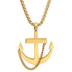 18k Gold Plated Anchor Necklace