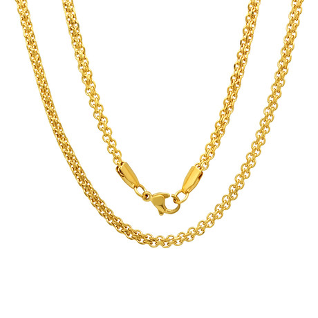 18k Gold Plated 24" Chain Necklace