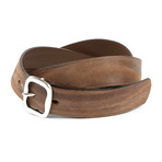 Distressed Field Belt // Chocolate (S (32"))