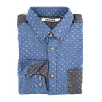 Speck Button Up // Blue Depths (L)