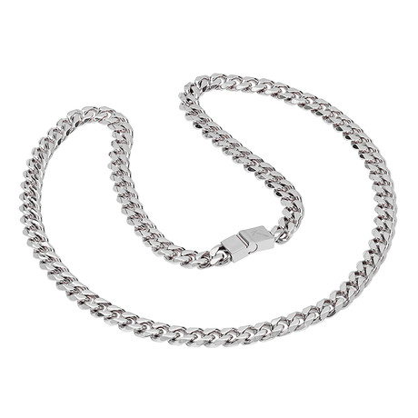 Silver Toned Cuban Necklace
