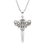 Silver Toned Sword Pendant