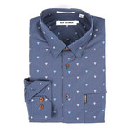 Triangle Button Up // Navy Blazer (S)