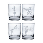 Banksy Collection 3 (Stemless Wine Glasses // Set of 4)