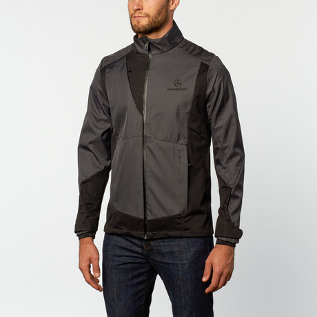 Lightweight Two-Tone Soft Shell Jacket // Grey (S)