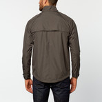 Angled Zip Lightweight Jacket // Grey (3XL)