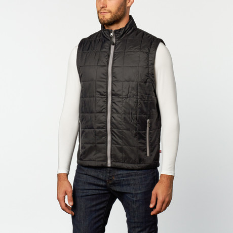 Packable Quilted Puffer Vest // Black (S)
