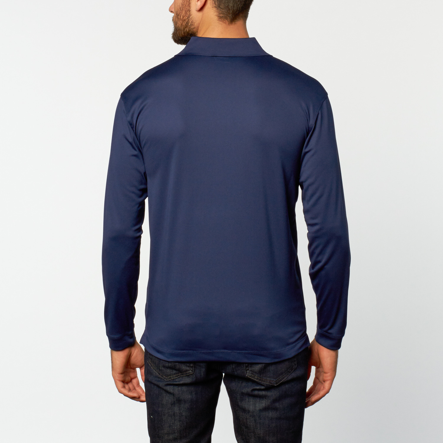 Nike Long-Sleeve Stretch Polo // Navy (S) - Mercedes-Benz Clothing ...