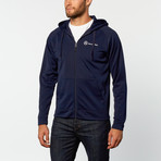 Full-Zip Fleece Hoodie // Navy (XL)