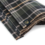 Rainham Long Handled Umbrella // Blue + Black Check