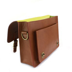 Kingston Satchel // Saddle Tan + Pistachio