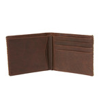 Caledonian Bi-fold Wallet // Green Herringbone