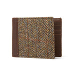 Caledonian Bi-fold Wallet // Green Herringbone