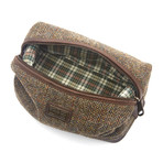 Caledonian Dopp Kit // Green Herringbone