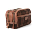 Woodchester Wash Bag // Brown Check