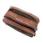 Woodchester Wash Bag // Brown Check