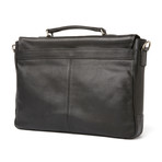 Holkham Milled Satchel // Black