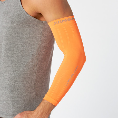 Reflect Compression Arm Sleeves // Neon Orange (S)