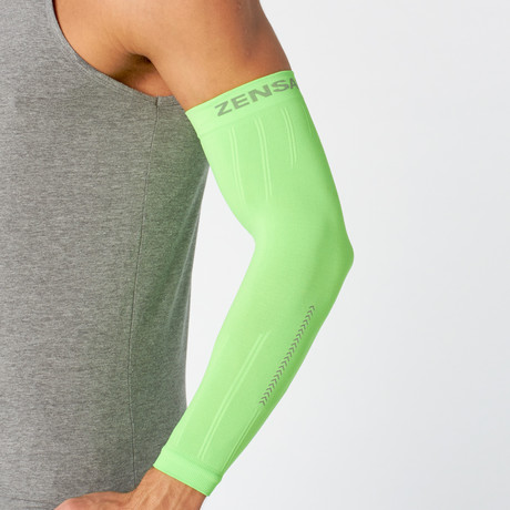 Reflect Compression Arm Sleeves // Neon Green (S/M)